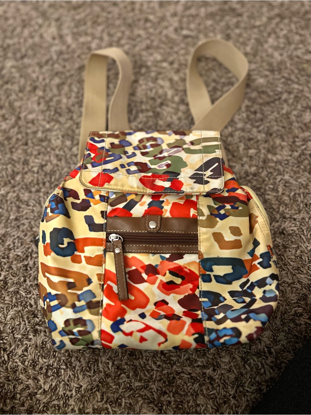 Nine West Y2K Abstract Multicolor Mini Backpack